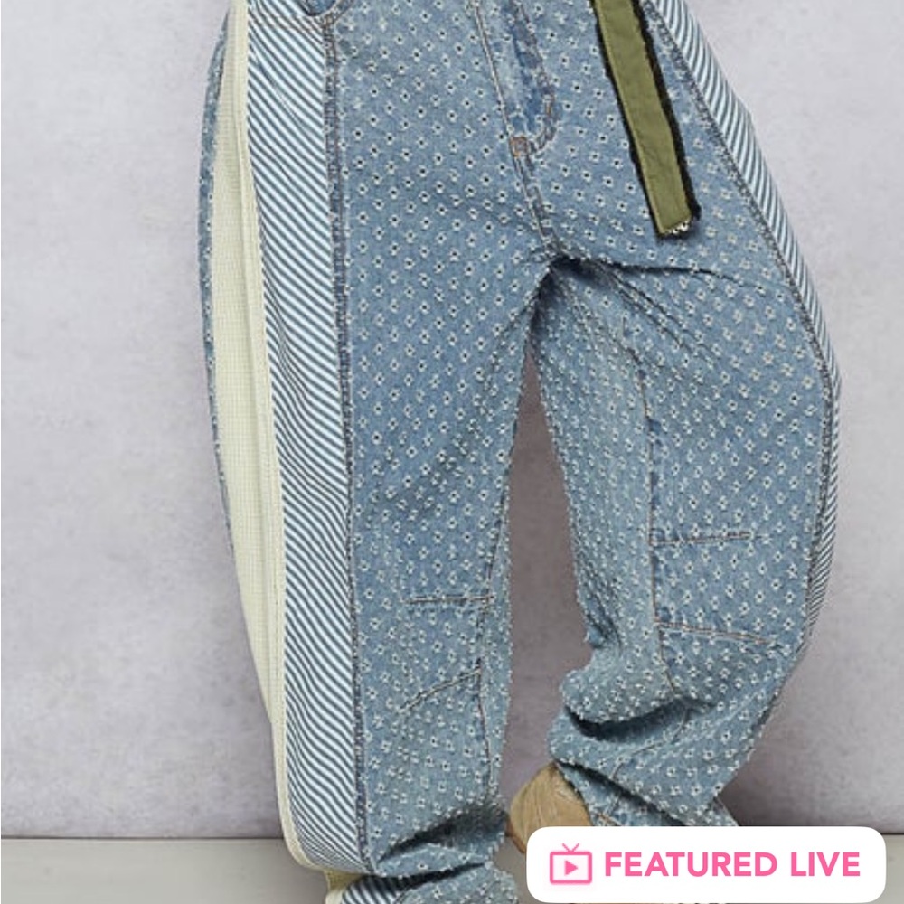 POL Blue Patterned Jeans